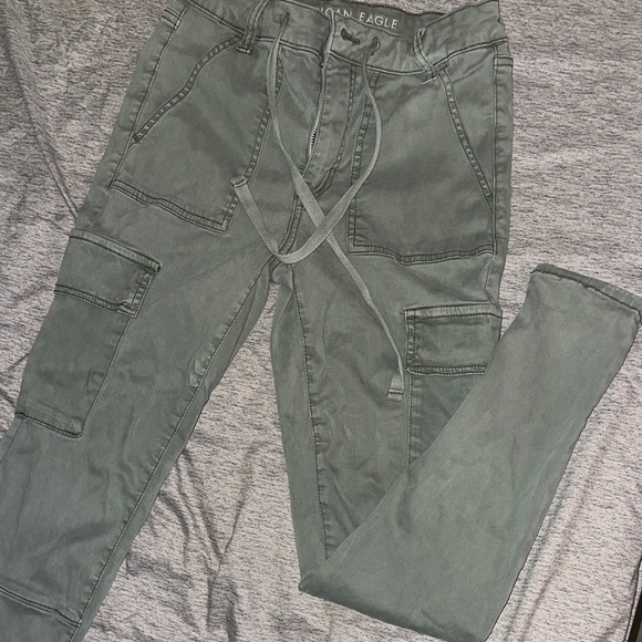 American Eagle Olive Super Stretch Pants - Picture 1 of 4